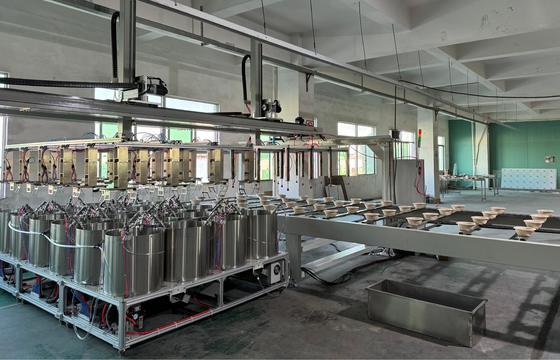 Modułowa linia produkcyjna obróbki obróbki obrotowej o wysokiej przepustowości do barykad wewnętrznych formowanych z celulozy