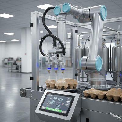 Wysokiej precyzji, robotyczny wewnętrzny system rozpylania powłok dla opakowań papierniczych