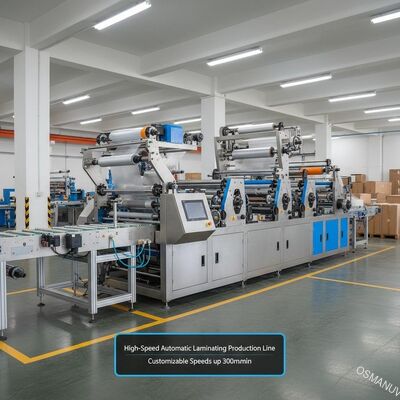 Szybka automatyczna linia produkcyjna do laminowania opakowań elastycznych | Konfigurowalna prędkość do 300 m/min
