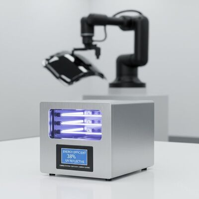 Energooszczędny system utwardzania z 38-procentowym odbiciem UV do suszenia lakierów na tworzywach sztucznych