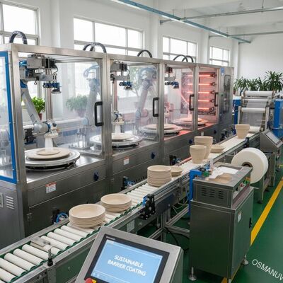 Zrównoważona linia powlekania masłowiny do produkcji opakowań biodegradowalnych