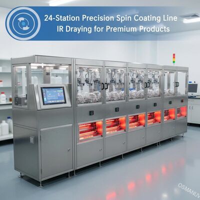 24-stacyjne, precyzyjne urządzenie do powlekania wirowego z utwardzaniem IR dla produktów premium