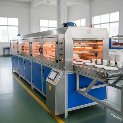 Bagasse Pulp Moulding IR Drying Machine 2,2-metrowy szybki system suszenia dla zrównoważonej produkcji naczyń stołowych
