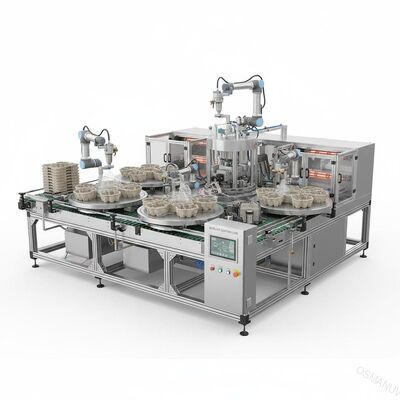 Modułowa linia produkcyjna obróbki obróbki obrotowej o wysokiej przepustowości do barykad wewnętrznych formowanych z celulozy