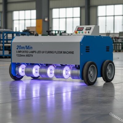 20 m / min 5 importowanych lamp Ledowe utwardzane promieniami UV maszyny podłogowe o szerokości 1320 mm