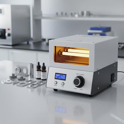 Benchtop 102 UV Curing Machine dla powłok na bazie oleju ️ Kompaktna szerokość 350 mm z dostosowalną intensywnością lampy do produkcji laboratoryjnej i małych partii