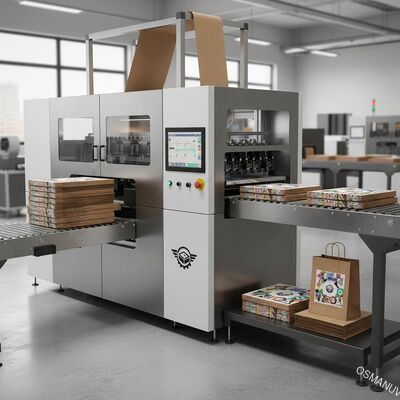 Duża prędkość drukarki cyfrowej typu one-pass do drukowania pudełek pizzy i torebek papierowych - dostosowywalna linia produkcyjna