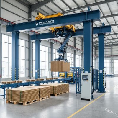 Wytrzymały robot bramowy do obsługi paneli i formowania pulpy | Automatyzacja załadunku/rozładunku o dużej ładowności