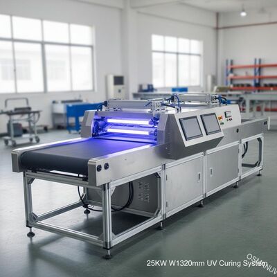 25KW W1320mm Dwie lampy Systemy przenośników do utwardzania światłem UV