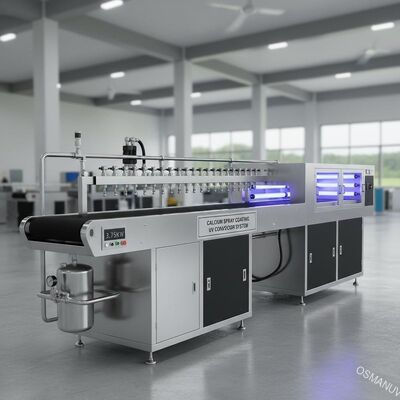 Maszyna do powlekania wapniowego / systemy przenośników UV 1800 mm Długość 3,75 kW