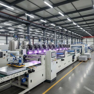 Automatyczna linia produkcyjna do powlekania wielowarstwowego blach metalowych i paneli PCV