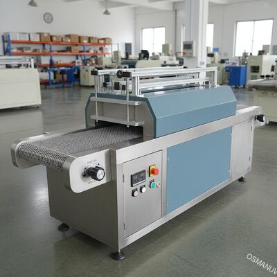 Maszyna do utwardzania UV o regulowanej wysokości 3 m / min. Szerokość siatki przenośnika 480 mm