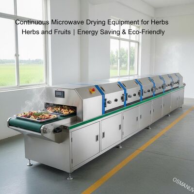 Urządzenia do ciągłego suszenia mikrofalowego ziół i owoców | Oszczędność energii i ekologia