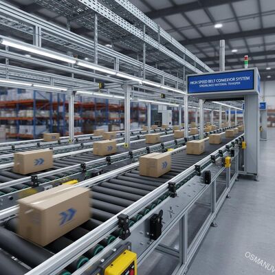 System przenośnika pasa wysokiej prędkości do szybkiego i sprawnego przenoszenia materiału