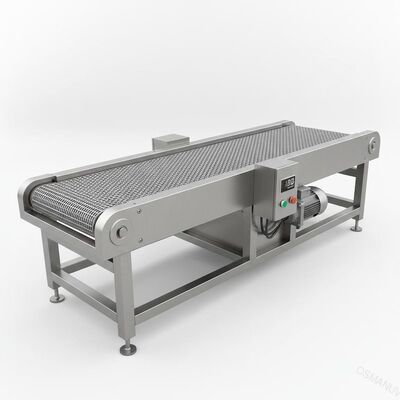 W1320mm 1 m / min Przenośnik taśmowy ze stali nierdzewnej / Przenośnik taśmowy z siatką