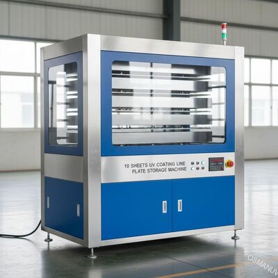 10 arkuszy Linia do powlekania UV Maszyna do przechowywania płyt 50 Hz 2 m / min Prędkość