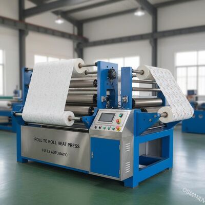 410V 50HZ 3m / min Roll To Roll Heat Press Machine / W pełni automatyczna prasa termiczna