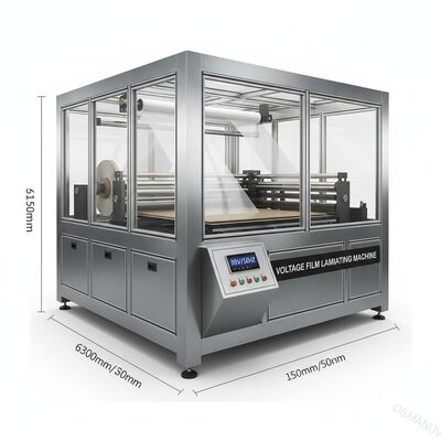 Płaszczyzna z płyty lub tworzywa sztucznego lub szkła 360-410V/50HZ Napędowa maszyna do laminowania folii o wymiarach całkowitych 6300*1550*1200mm