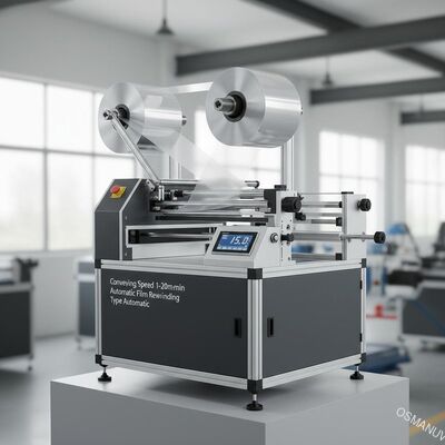Szybkość przenoszenia 1-20 m/min Automatyczny typ odwinęcia folii Automatyczny