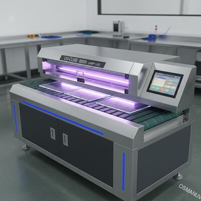 0.2-50mm grubość UV utwardzająca maszyna z 8000h żywotności lampy PLC system sterowania