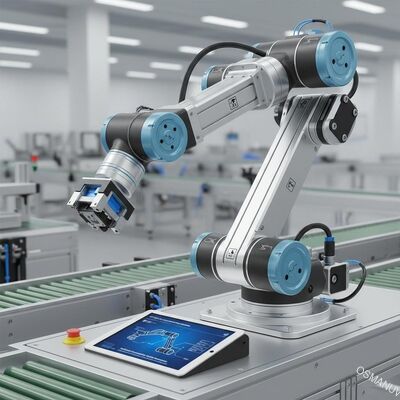 Wieloosiowy, dostosowywalny robot manipulacyjny. Szczegółowe parametry techniczne automatycznej obsługi i montażu linii produkcyjnej.