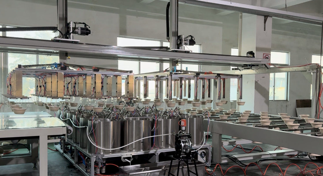 Całkowicie automatyczna linia powlekania 24 stacji maszyna do powlekania zwrotnego dla produktu formowanego z masy