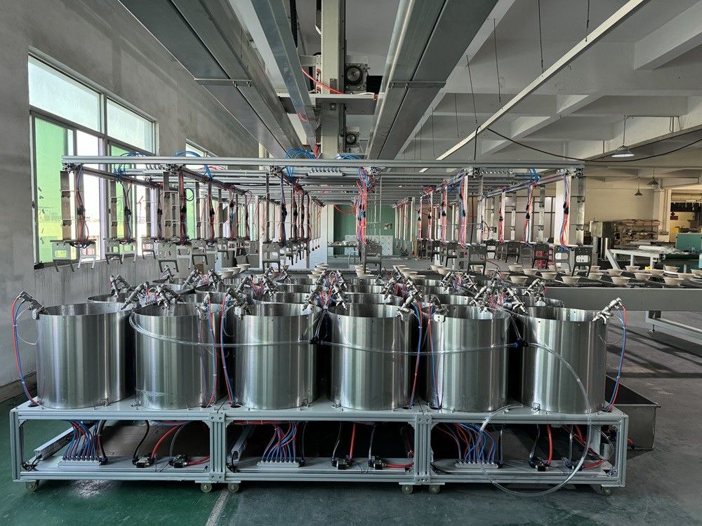 24-Station Rotary Coating Line for Internal Coating of Pulp Molding | High-Volume Automated Production System