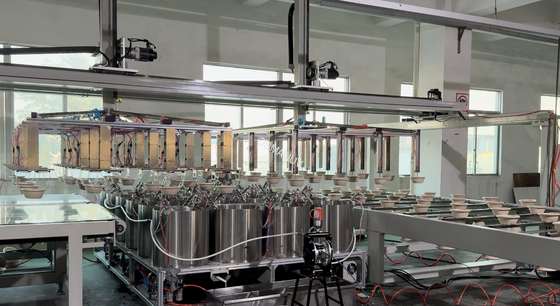 Fully-Automated Spin Coating Line for Molded Pulp Product Interiors | For Efficient Water/Oil-Resistant Coating on Food Containers & Trays