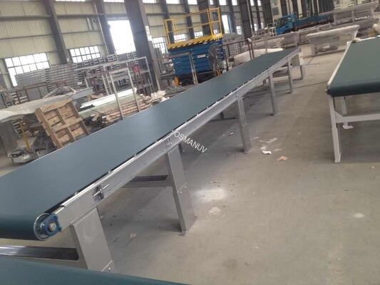 PVC 0.75KW 1320mm Width Conveyor Belt Machine For Panel Furniture