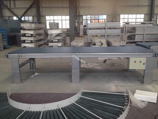 PVC 0.75KW 1320mm Width Conveyor Belt Machine For Panel Furniture
